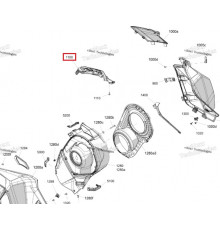 517308132 Вентиляционная Решетка Капота Правая Для Ski Doo SUMMIT, FREERIDE REV Gen5