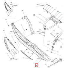 505075204 Лыжа Pilot DS-4 Черная Для Ski Doo