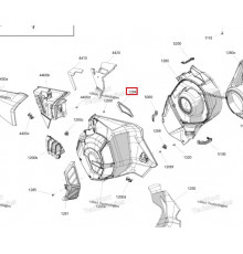 517308716 Панель Вентиляционная Левая Для Ski Doo FREERIDE, SUMMIT Gen5