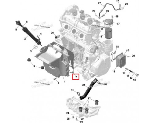 AT-MZ1459 MIZASHI Прокладка Картера Двигателя Для Ski Doo 900 ACE 420431840, 420431845