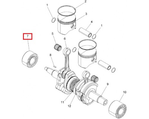 3514530 Подшипник Коленвала Для Polaris