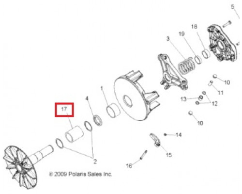 3514609 Подшипник Ведущего Вариатора Для Polaris