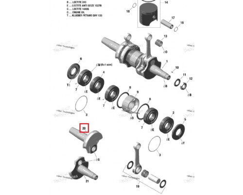 SM-09381 SPI Щека Коленвала Для Ski Doo 550 420819181, 420686042, 420889067, 421000673