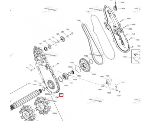 504154290 Крышка КПП Черная Для Ski Doo FREERIDE, SUMMIT REV Gen5