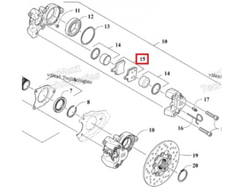 3602-017 Тормозные Колодки Для Arctic Cat 2602-590