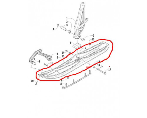 3603-236 Лыжа Для Arctic Cat M800