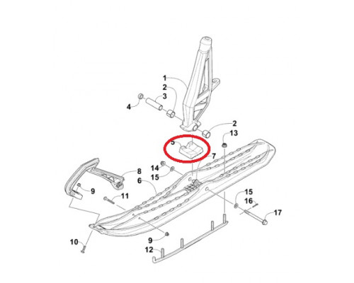 3603-305 Демпфирующая Подушка Для Arctic Cat M8000