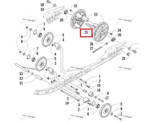 3604-640 Вал Задней Подвески Для Arctic Cat