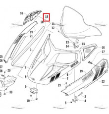 3718-894 Панель Капота Правая Оранжевая Для Arctic Cat BEARCAT 570 XT 3718-892