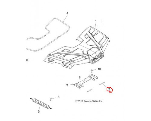 4013425 PIN, PIVOT, RACK