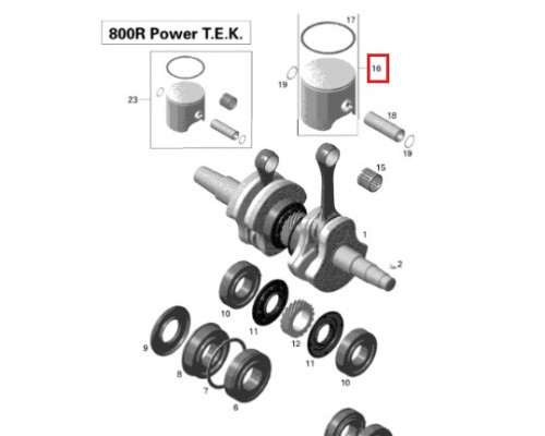 415129854 Поршень В Сборе Для Ski Doo