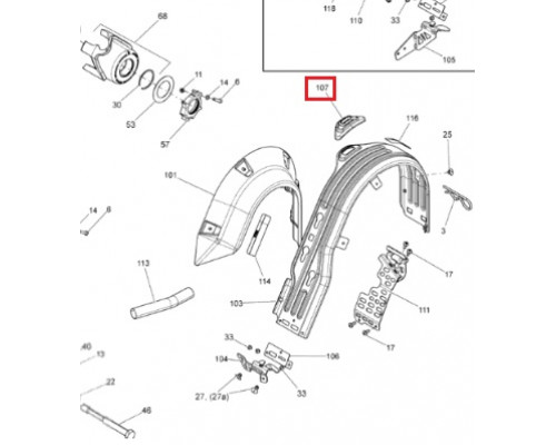 417300381 Резинка Крепления Кожуха Вариатора Для Ski Doo