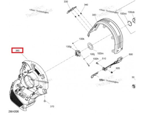 417300569 Кожух Ремня Вариатора Для Ski Doo