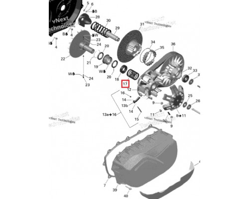 420238615 Пружина Ведущего Вариатора Для BRP Can Am