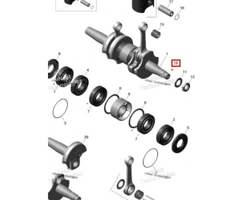 420246055 Шпонка Коленвала Для Ski Doo 290246055