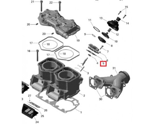 420250239 Прокладка Выпускного Клапана Для Ski Doo 420250234