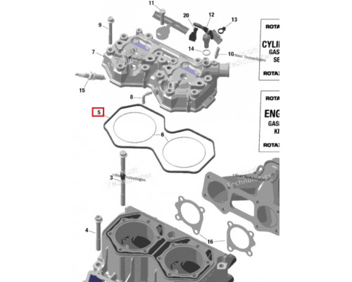 420430041 Прокладка Крышки Головы Цилиндров Для Ski Doo Gen4 420430042