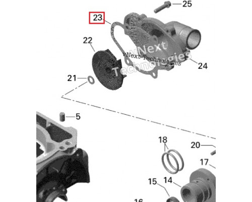 420430051 Прокладка Крышки Помпы Для Ski Doo 420430050