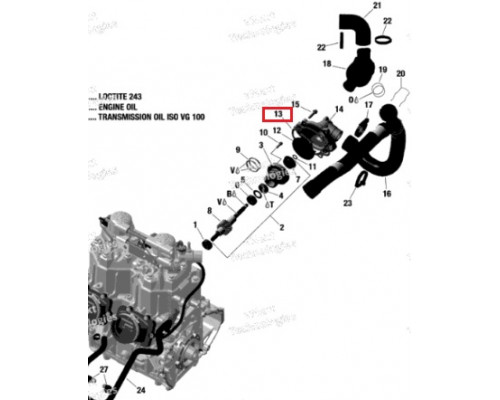 420430052 Прокладка Помпы Для Ski Doo Gen4 850 E-TEC