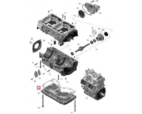 420430070 Прокладка Под Картер Для Ski Doo