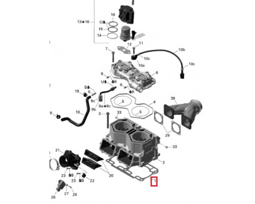 420430086 Прокладка Блока Цилиндров 1,1 ММ Для Ski Doo