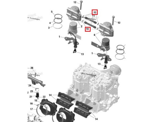 420430775 Уплотнительное Кольцо Перемычки Инжектора Для Ski Doo