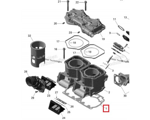 420431423 Прокладка Под Цилиндры Для Ski Doo 420931584