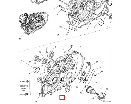 420630152 Сальник Коленвала Для BRP Can Am 711630150