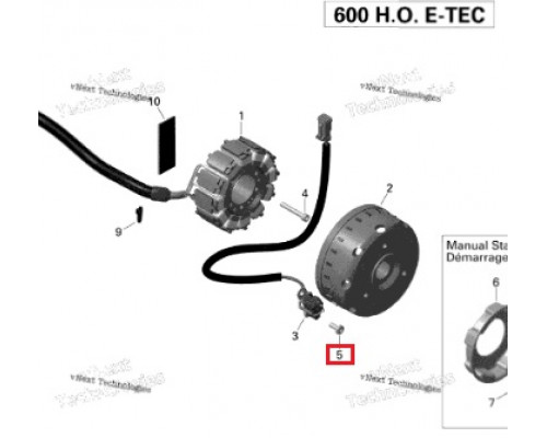 420640324 Болт Магнето Для Ski Doo 420640321