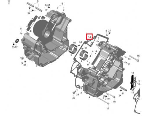 420651220 Прокладка Картера Для Ski Doo