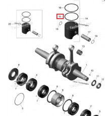 420815301 Поршневое Кольцо +0,25 мм Для Ski Doo