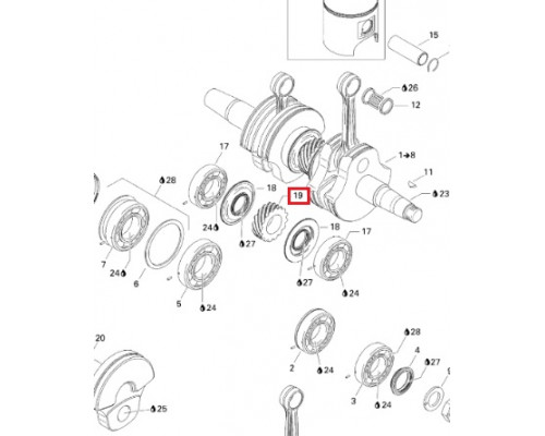 420834355 Шестерня Коленвала Для Ski Doo