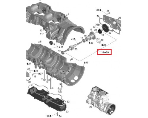 420837671 Вал Привода Помпы И Маслонасоса Для Ski Doo 1000 SDI