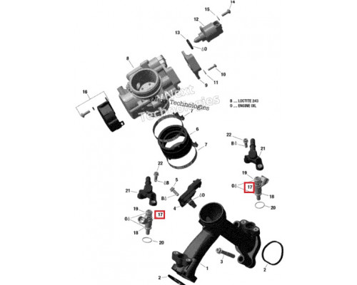 420874840 Форсунка топливная CAN-AM Outlander 570/650