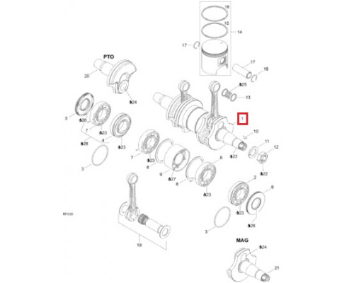 420889062 Коленвал Для ROTAX 550F Для Ski Doo 421000601, 420889060