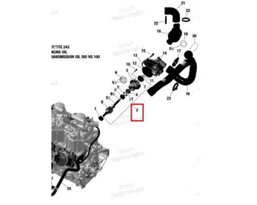 420891473 Вал Привода Помпы Для Ski Doo 850 ETEC