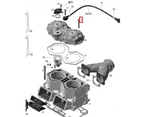 420941627 Болт Головки Блока Цилиндров Для Ski Doo 420941621