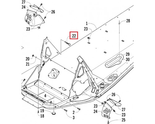 4606-454 Резинка Капота Правая Для Arctic Cat