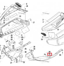 4706-772 Пластиковый Поддон Нижний Правый Для Arctic Cat