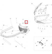 502007139 Решетка Воздухозаборника Передняя Для Ski Doo Skandic WT 600