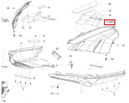 502008017 Боковая Панель Левая Черная Для Ski Doo Skandic, TUNDRA 502006919, 502007201, 502007294