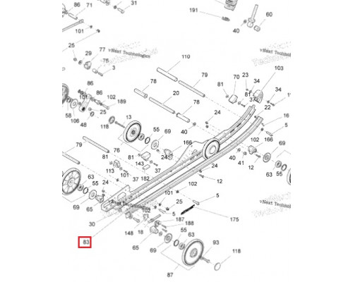 503191946 Склиза Белая Для Ski Doo 137 503191306