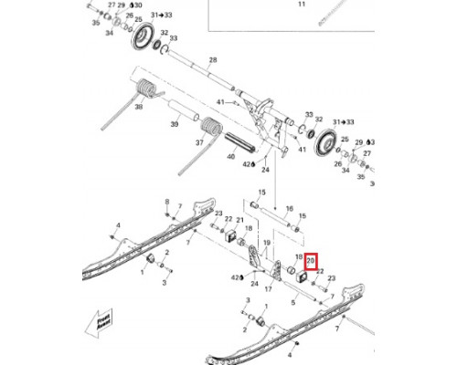 503192301 Блок Регулировки Левый Для Ski Doo