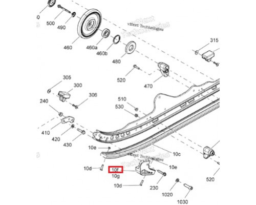 503192609 Башмак Полоза Гусеницы Левый Для Ski Doo