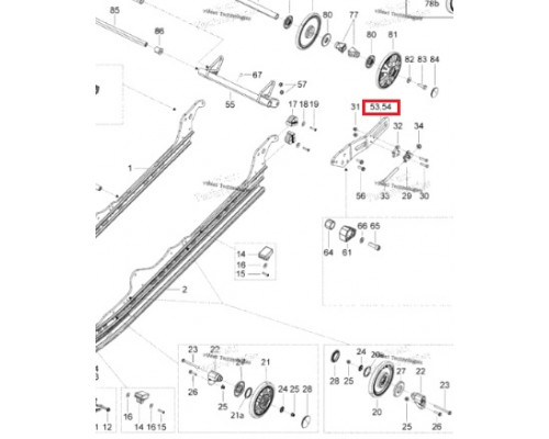 503192892 Кронштейн Задней Каретки Левый Для Ski Doo