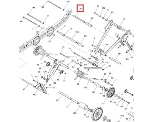 503193332 Вал Задней Подвески Для Ski Doo