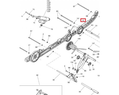 503193833 Полоз Гусеницы Черный 163 Дюйма Для Ski Doo Summit 503193411, 503193829, 503193940