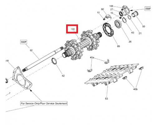 504153083 Вал Привода Гусеницы Для Ski Doo