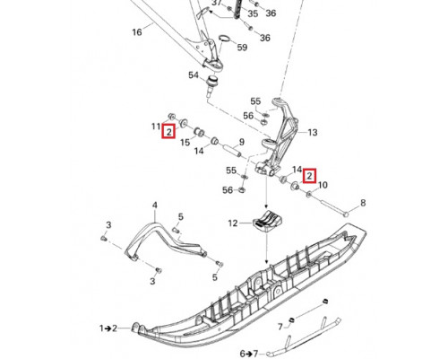 505071781 Втулка Передней Подвески Для Ski Doo