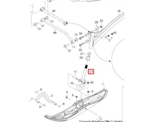 505072001 Поворотная Опора Передней Подвески Для Ski Doo 506151234